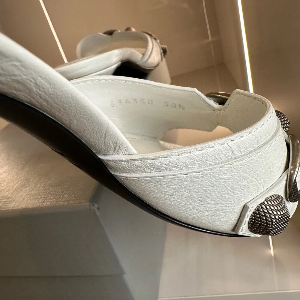 Balenciaga Cagole embellished leather mules size 38 - Picture 9 of 10